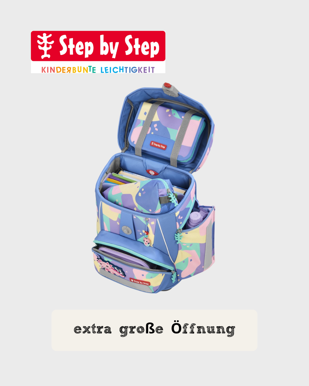 Step by Step SPACE Schulranzen-Set “Axolotl Sally”, 5-teilig
