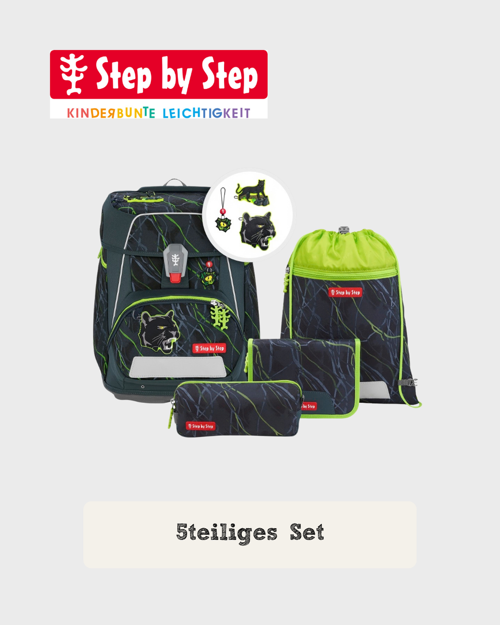 Step by Step SPACE Schulranzen-Set "Danger Cat Chiko", 5-teilig