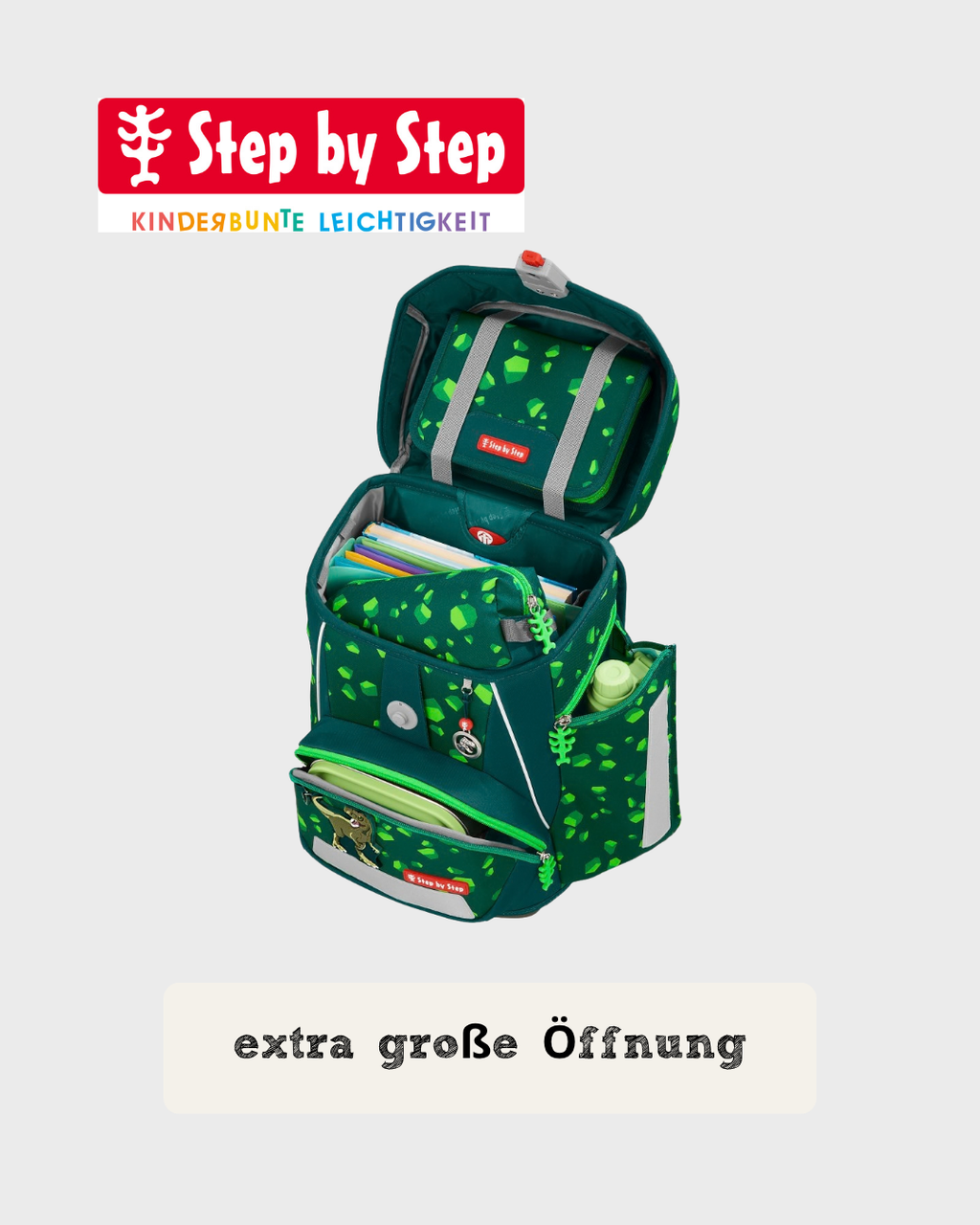 Step by Step SPACE Schulranzen-Set "Dino Targo", 5-teilig