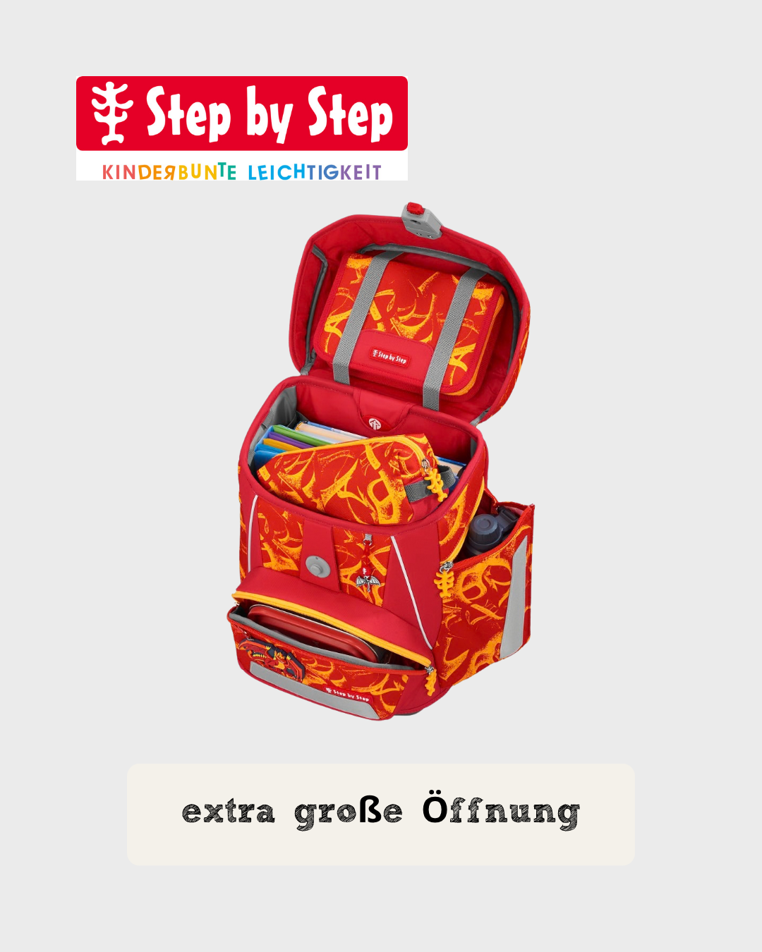 Step by Step SPACE Schulranzen-Set “Dragon Toro”, 5-teilig