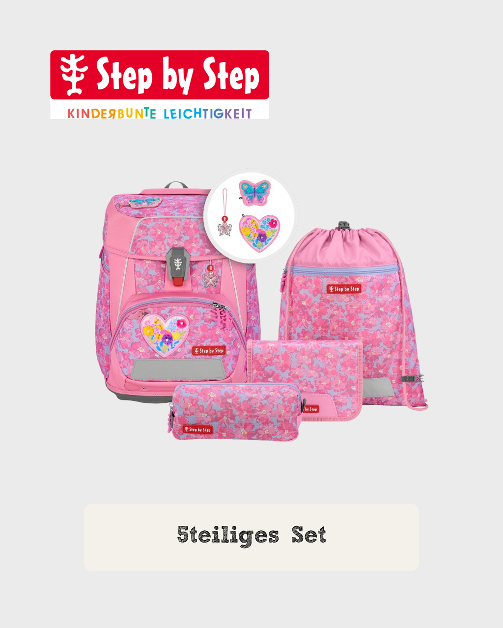 Step by Step SPACE Schulranzen-Set “Heart Luma”, 5-teilig