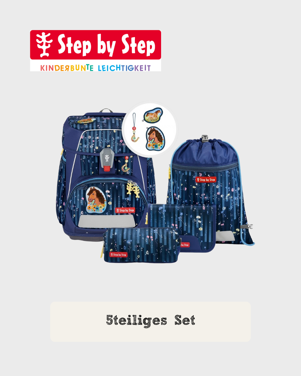 Step by Step SPACE Schulranzen-Set “Horse Mila”, 5-teilig