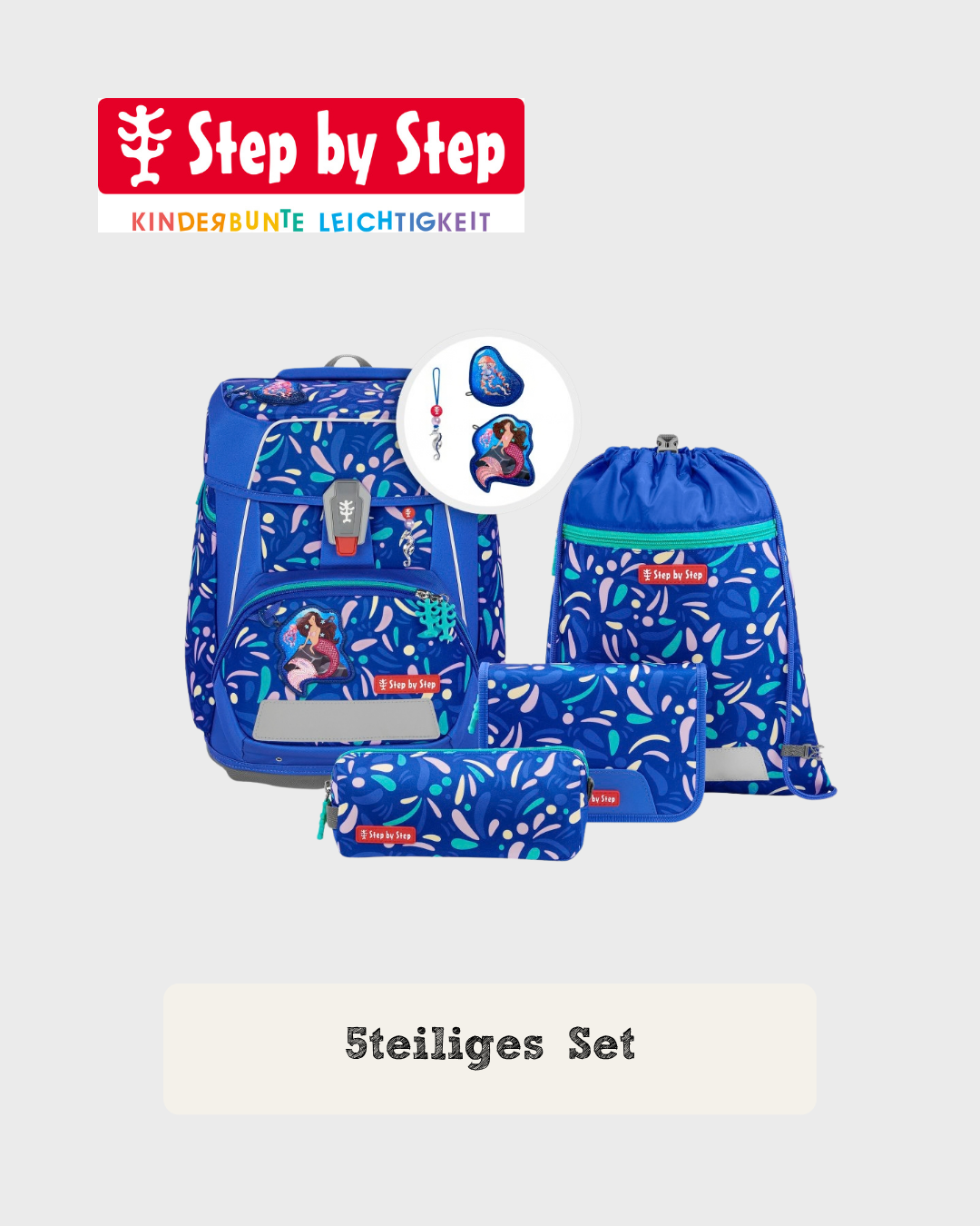 Step by Step SPACE Schulranzen-Set “Mermaid Elara”, 5-teilig