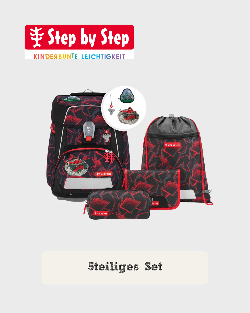 Step by Step SPACE Schulranzen-Set "Ninja Yuma", 5-teilig