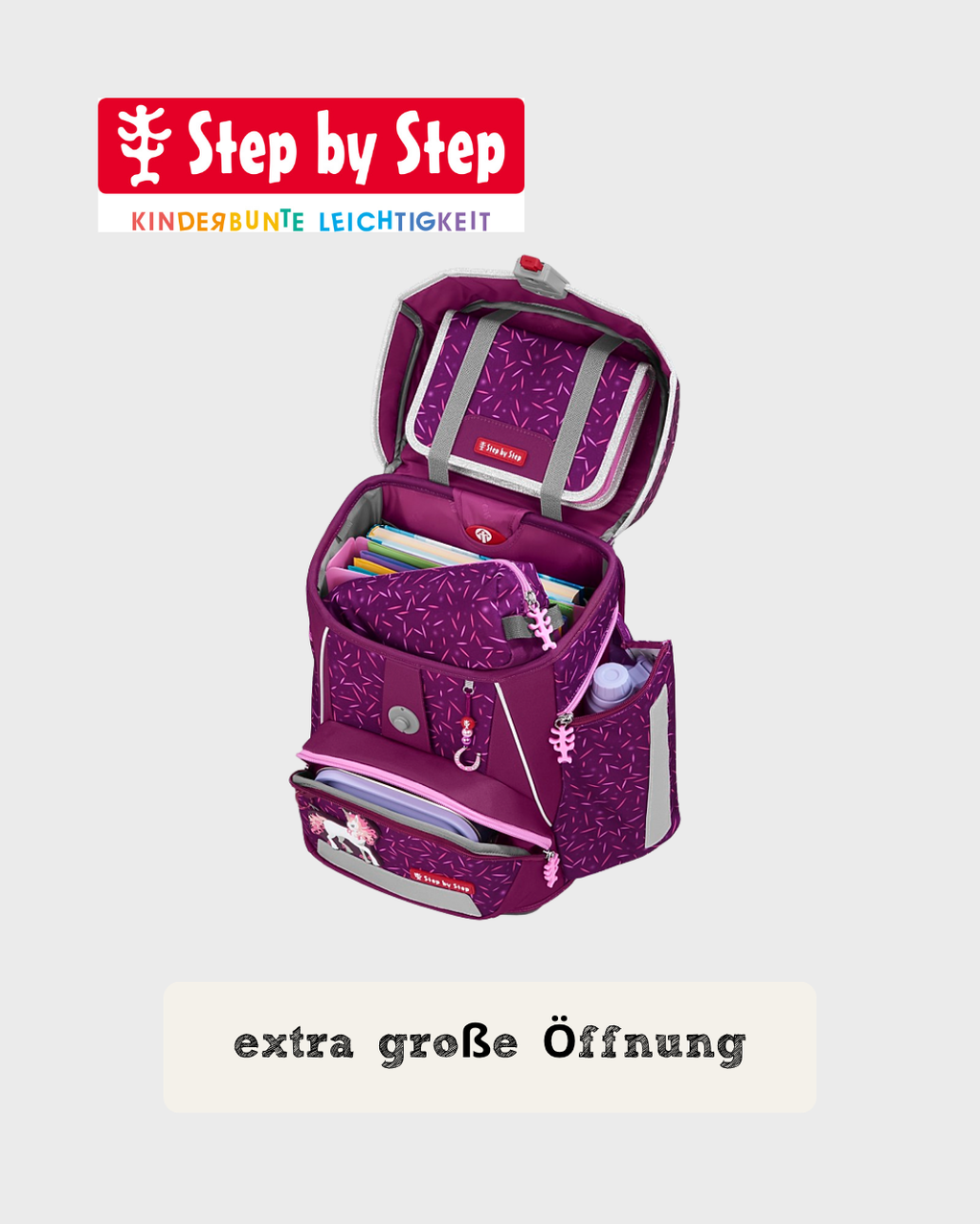Step by Step SPACE Schulranzen-Set "Pretty Unicorn Nuala", 5-teilig