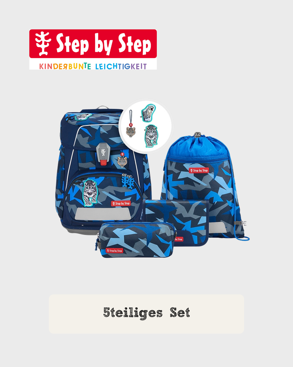 Step by Step SPACE Schulranzen-Set “Snow Leopard Arko”, 5-teilig