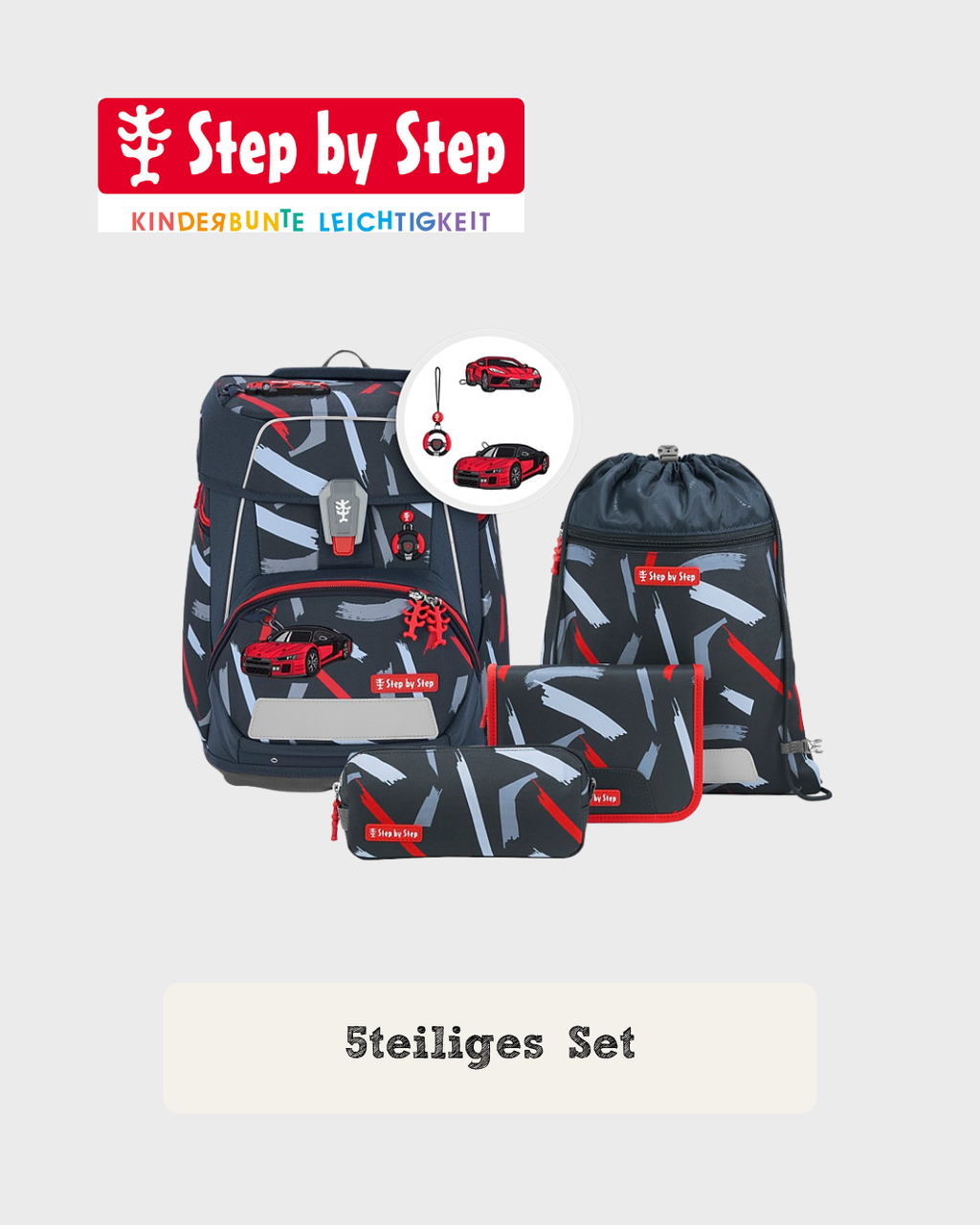 Step by Step SPACE Schulranzen-Set "Sports Car Mick", 5-teilig