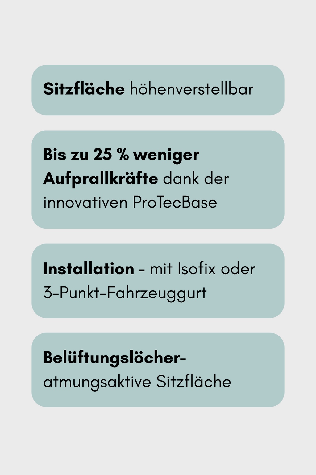 Axkid Up™ Kindersitz in verschiedenen Farben – modernes Design, passend für jedes Auto.