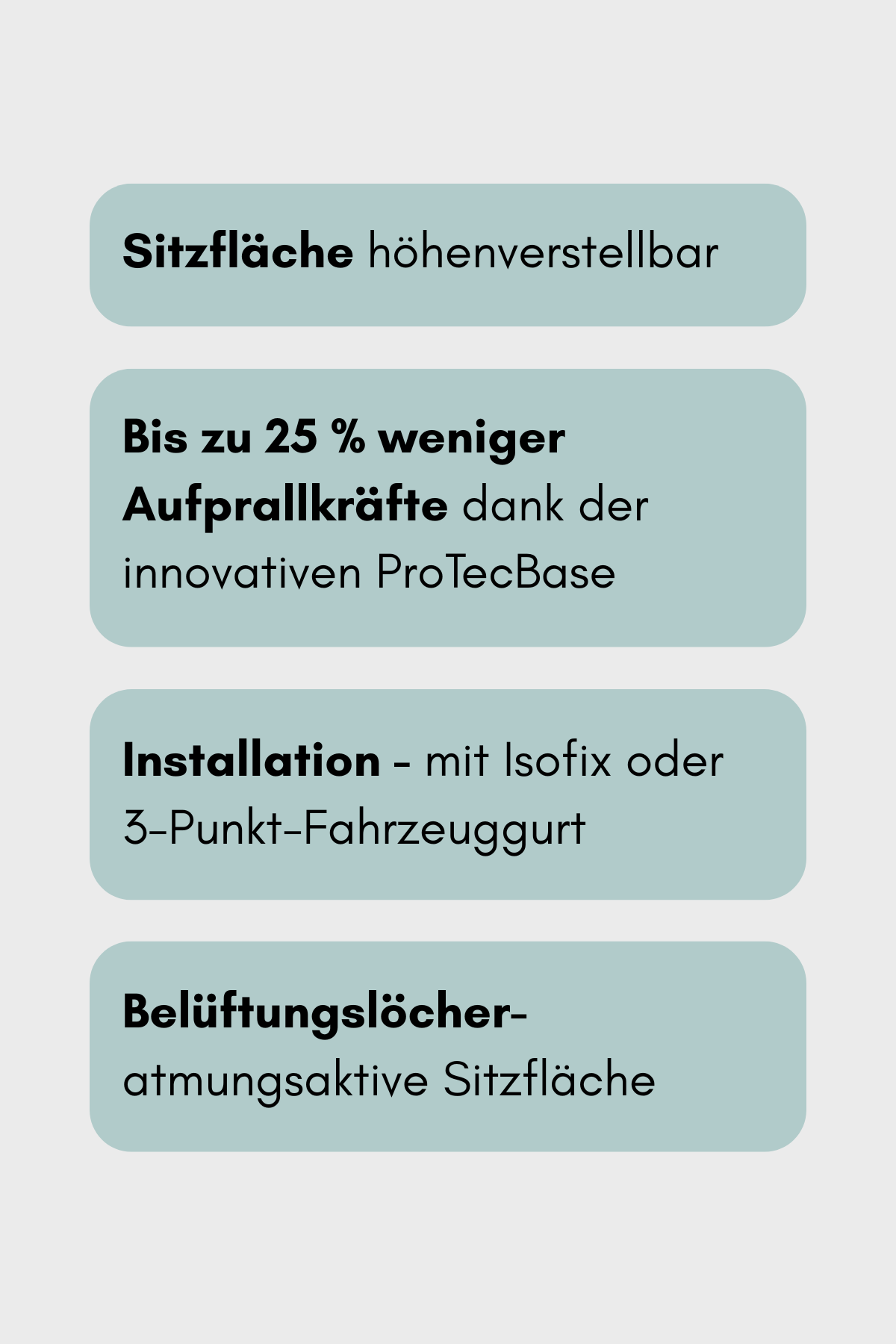 Axkid Up™ Kindersitz in verschiedenen Farben – modernes Design, passend für jedes Auto.