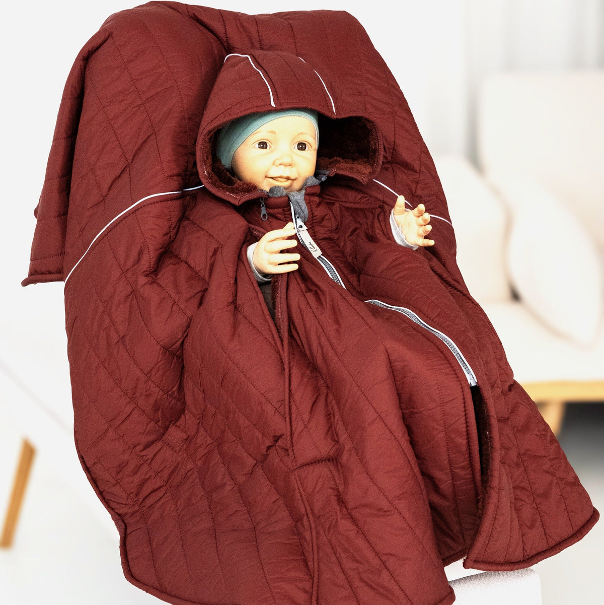 XL Kindersitzponcho Stepp Terra geschlossen