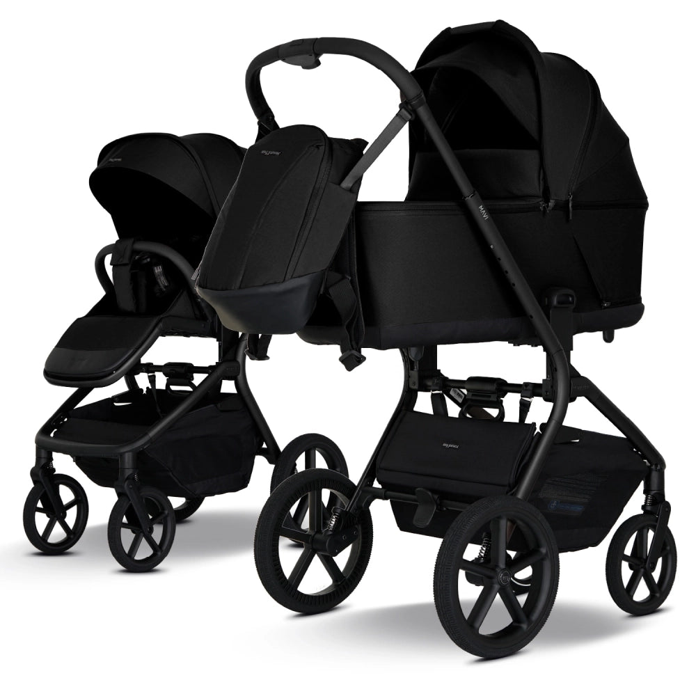 MyJunior Mavi schwarz Kinderwagen Set