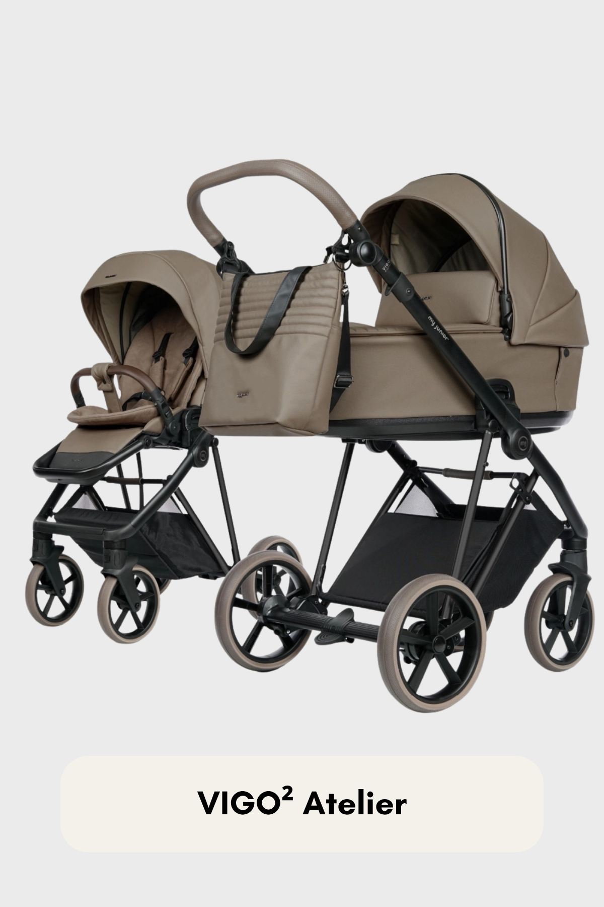 my junior VIGO² Atelier Kinderwagen in elegantem Design mit Alcantara-Bezug