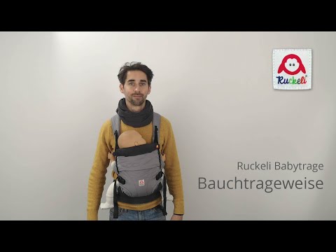 Video Bauchtrageweise der Ruckeli Babytrage