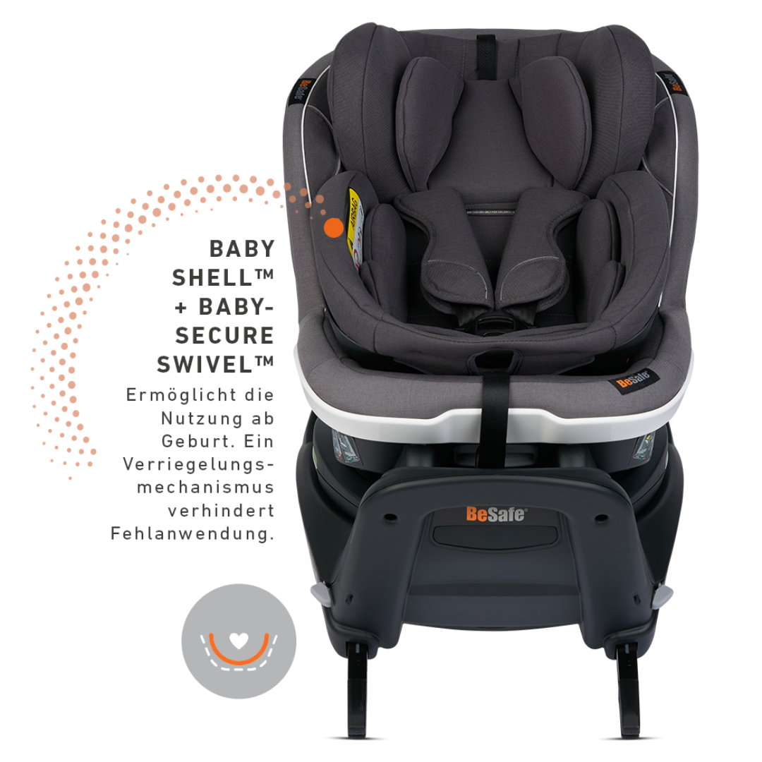 BeSafe iZi Turn B i-Size 360 Grad Kindersitz mit Drehfunktion ab Geburt
