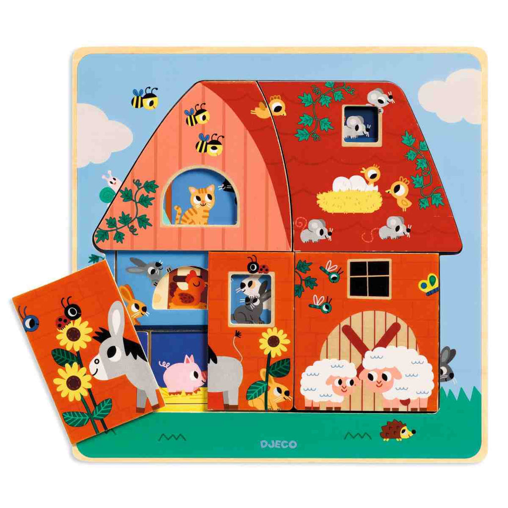 DJECO - Schichtpuzzle: Chez Moo