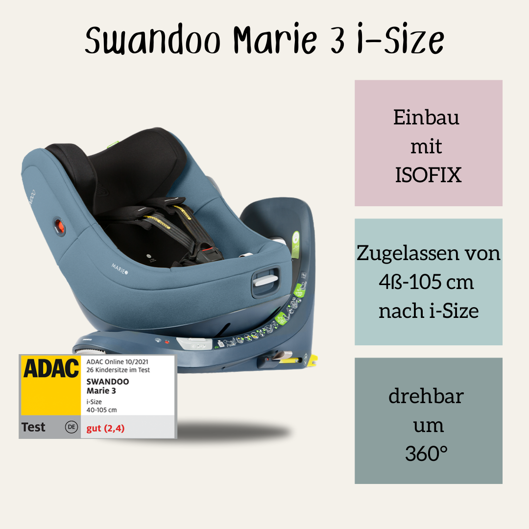 Swandoo Marie 3 i-Size 360 Grad Reboarder mit Drehfunktion